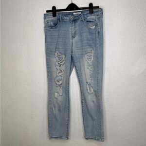 Judy Blue Light Blue Distressed Women Jeans Size 11